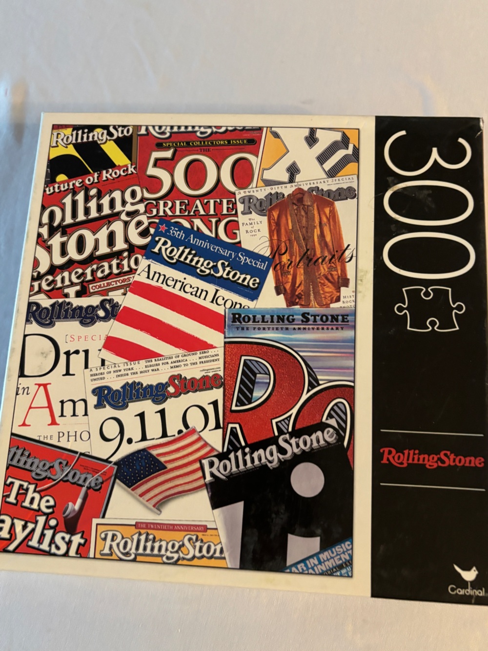 the Rolling Stones Puzzle with Red, Black, White, Blue, Cream